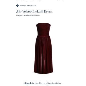 Ralph Lauren Jair Velvet Cocktail Dress